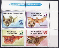 Dominicana 1997, Bats, 4val - Fledermäuse