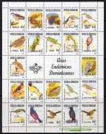 Dominicana 1996, Birds, Eagles, Parrots, 22val In Bf - Altri & Non Classificati