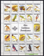 Dominicana 1996, Birds, Eagles, Parrots, 22val In Bf - Pappagalli & Tropicali