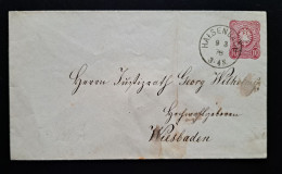 Halsenbach 1878, Umschlag Nach Wiesbaden - Briefe