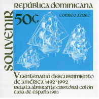 Dominicana 1983, Columbus, Ships, 1val IMPERFORATED - Christophe Colomb