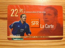 Prepaid Phonecard France, SFR - Football, Emmanuel Petit - Per Cellulari (telefonini/schede SIM)