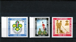 Dominicana 1973, Scout, ERROR, Perforation Misplaced, 3val - Erreurs Sur Timbres