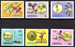 Liberia 1976, Olympic Games In Montreal, Athletic, Shipping, 6val  IMPERFORATED - Summer 1976: Montreal