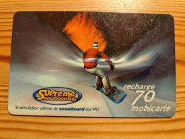 Prepaid Phonecard France, Mobi Carte - Snowboard - Nachladekarten (Handy/SIM)