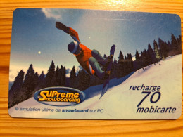 Prepaid Phonecard France, Mobi Carte - Snowboard - Mobicartes (GSM/SIM)