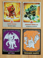 4 Cartes Spéciales - 2012 Topps Activision Skylanders Giants - Sonstige & Ohne Zuordnung