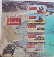 Saudi Arabia Stamp Dakar Race 2020 (1442 Hijry) 10 Pieces Of 3 Riyals Full Sheet + FDVC+ Card And Brochure - Arabie Saoudite