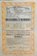 Centrales Electriques Des Flandres Et Du Brabant - Obligation 10,000 Francs 1951 - 5,5 % - Electricidad & Gas