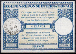 FRANCE  Rare Type Lo13ap  4 FRANCS  International Reply Coupon Reponse Antwortschein IRC IAS Cupon Respuesta O TOULOUSE - Cupón-respuesta