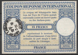 FRANCE  Lo14o  15 FRANCS  International Reply Coupon Reponse Antwortschein IRC IAS Cupon Respuesta O AMIENS LAMARTINE - - Antwoordbons