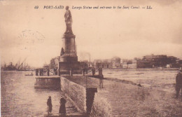 4812261Port Said, Lesseps Statue And Entrance Tot He Suez Canal.  - Port Said
