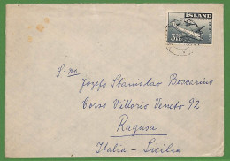 Ad0995 - ICELAND - Postal History - COVER To ITALY  1960 - Covers & Documents