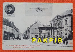 AVIATION AVION PILOTE PILOT PLANE - 71 TOULON SUR ARROUX AVIATION DES 23 Et 24 JUIN 1912 - CHAPRON En Médaillon - Reuniones