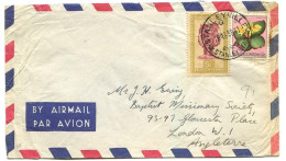 Congo Stanleyville  Oblit. Keach 12B(Q)1 Sur C.O.B. 290 + 314 Sur Lettre Vers Londres Le 26/12/1958 - Covers & Documents
