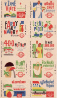 Slovakia - 10 Matchbox Labels - JEDNOTA - Business System, Mushrooms, Poultry, Forest Fruits, Restaurant, Hotels,... - Boites D'allumettes - Etiquettes