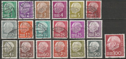 Saarland1957 MiNr.380 - 398  O Gestempelt Bundespräsident Theodor Heuss ( D 1540 )günstige Versandkosten - Used Stamps