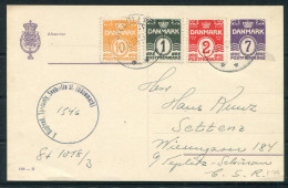 1934 Denmark Uprated 7ore (108 - H) Brevkort Stationery Postcard Svebolle - Czechoslovakia - Storia Postale