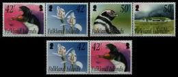 Falkland 2004 - Mi-Nr. 911-914 I & II ** - MNH - Flora & Fauna (II) - Falkland