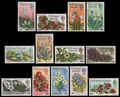 Falkland 1971 - Mi-Nr. 192-204 ** - MNH - Blumen / Flowers - Falkland Islands