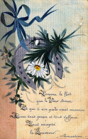*CPA Avec Vers De LAMARTINE - Bouquet De Fleurs - Fer à Cheval - Philosophy