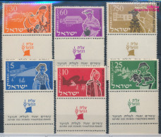 Israel 108-113 Mit Tab (kompl.Ausg.) Postfrisch 1955 Jugendeinwanderung (10340840 - Ongebruikt (met Tabs)