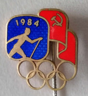 OLYMPIC GAMES+SARAJEVO 1984+BIATHLON+USSR NOC OFFICIAL TEAM+RARE+BADGE - Jeux Olympiques