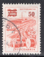 Yugoslavia 1965 Single Stamp For Technology And Architecture With Surcharge  In Fine Used - Gebraucht