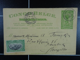 Congo Belge Entier Et Timbre - Used Stamps