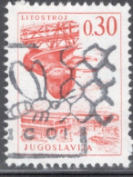 Yugoslavia 1966 Single Stamp For Technology And Architecture Both Colours And Values Changed  In Fine Used - Usati