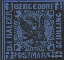 Bergedorf 1ND New- Or. Reproduction Unmounted Mint / Never Hinged 1887 Crest - Bergedorf