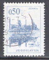 Yugoslavia 1966 Single Stamp For Technology And Architecture Both Colours And Values Changed  In Fine Used - Gebruikt