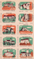 Slovakia - 10 Matchbox Labels - Slovak Castles And Chateaux Krásna Hôrka, Červený Kamen Ľupča Budatín Bojnice Smolenice - Boites D'allumettes - Etiquettes