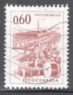 Yugoslavia 1966 Single Stamp For Technology And Architecture Both Colours And Values Changed  In Fine Used - Gebraucht