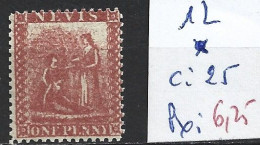 NEVIS 12 * Côte 25 € - St.Christopher-Nevis & Anguilla (...-1980)