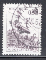 Yugoslavia 1966 Single Stamp For Technology And Architecture Both Colours And Values Changed  In Fine Used - Gebruikt