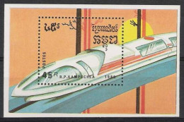 Kampuchea 1989 High Speed Trains S/S Y.T. BF 69B (0) - Kampuchea