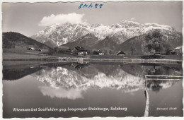 E4752) RITZENSEE Bei SAALFELDEN Gegen Leoganger Steinberge - Salzburg - S/W FOTO AK - Saalfelden