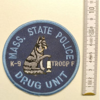 ECUSSON POLICE GENDARMERIE PATCH BADGE CANINE K9 -MASS STATE POLICE DRUG UNIT - Police & Gendarmerie