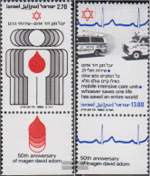 Israel 819y-820y With Tab (complete Issue) Unmounted Mint / Never Hinged 1980 Red Davidstern - Neufs (avec Tabs)