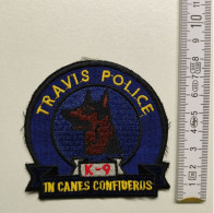 ECUSSON POLICE GENDARMERIE PATCH BADGE CANINE K9 -TRAVIS POLICE IN CANES CONFIDERUS - Politie & Rijkswacht