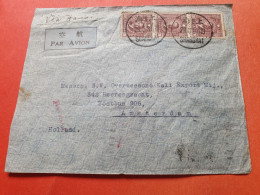 Chine - Enveloppe De Shanghai Pour Les Pays Bas En 1937 Via Canton  Et Hanoi - Réf 3355 - 1912-1949 República