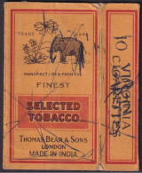 India Vintage BEARS HONEYDEW-Elephant- Pen Mark- Empty CIGARETTE Packet  (**) Inde Indien - Porta Sigarette (vuoti)