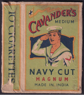 India Vintage CAVANDER'S MEDIUM NAVY CUT MAGNUM- Empty CIGARETTE Packet  (**) Inde Indien - Estuches Para Cigarrillos (vacios)