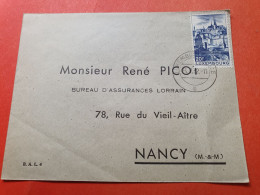 Luxembourg - Enveloppe De Luxembourg Pour Nancy En 1952 - Réf 3357 - Brieven En Documenten