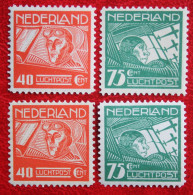 Koppen En Van Der Hoop WM Vertical + Horizontal NVPH LP4-LP5 LP 4 (Mi 213-214) 1928 MH Ongebruikt NEDERLAND NIEDERLAND - Correo Aéreo