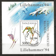 Timbre Tanzanie Bloc Feuillet Lillehammer 1994 - Tansania (1964-...)