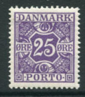 DENMARK 1921-27 Postage Due Numeral And Crowns 25 Øre LHM / *.  Michel Porto 16 - Impuestos