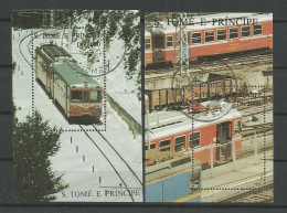 St Tome E Principe 1995 Locomotives S/S Y.T.  BF 161A/161B (0) - Sao Tome Et Principe
