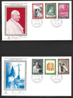 VATICAN. N°457-62 Sur 2 Enveloppes 1er Jour De 1966. Vatican II. - Cristianismo